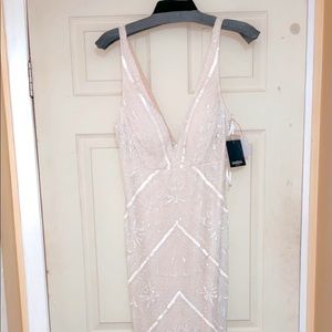 MARINA - Beaded Gown V-Neckline